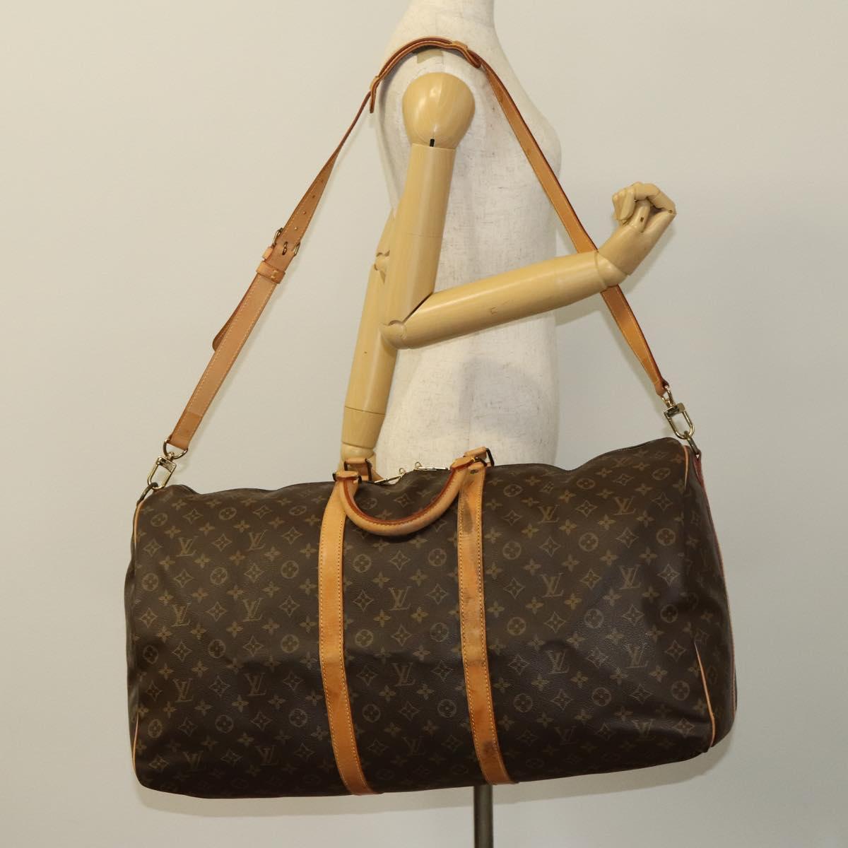 LOUIS VUITTON Monogram Keepall Bandouliere 60 Boston Bag M41412 LV Auth 126773