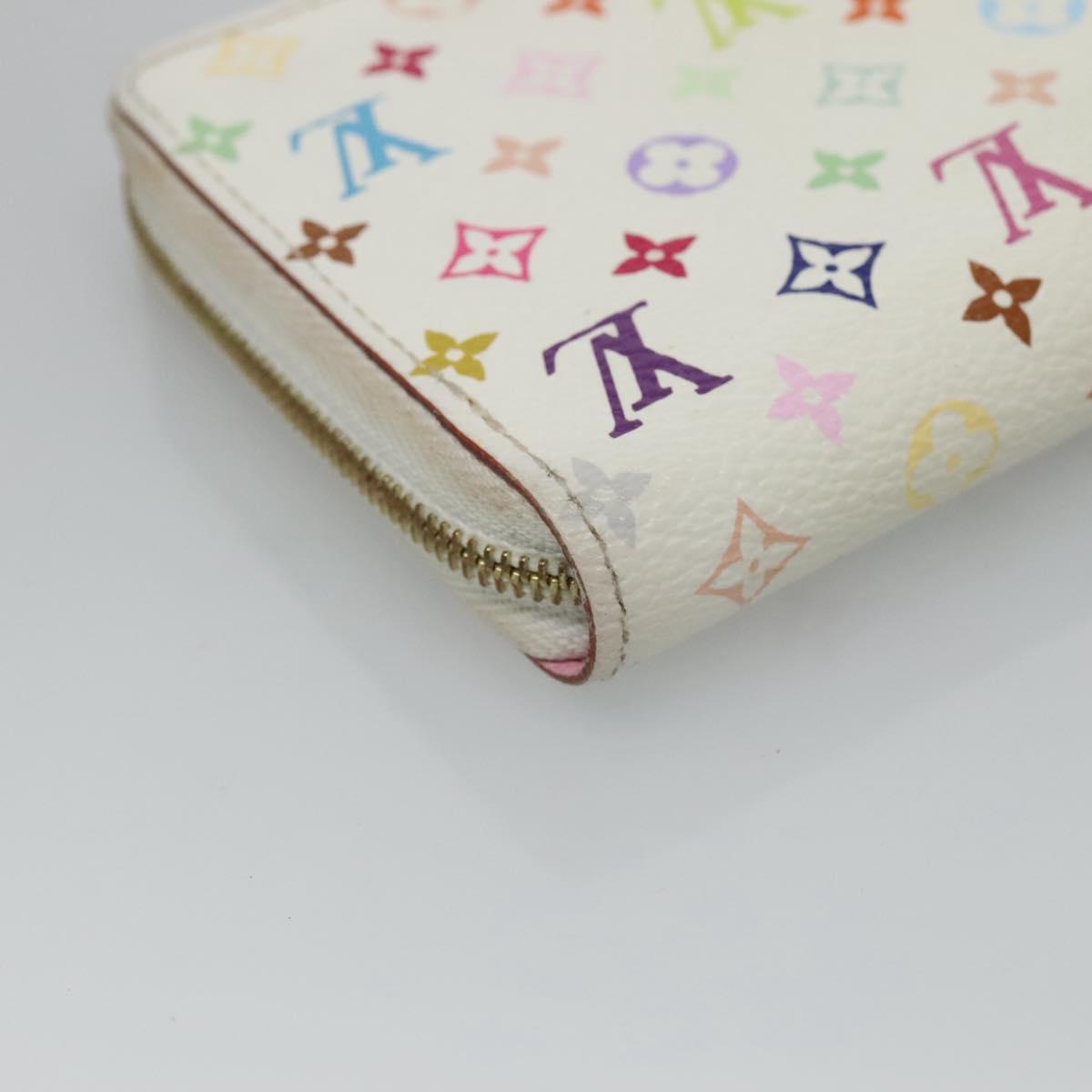 LOUIS VUITTON Monogram Multicolor Zippy Coin Purse White M93741 LV Auth 126806
