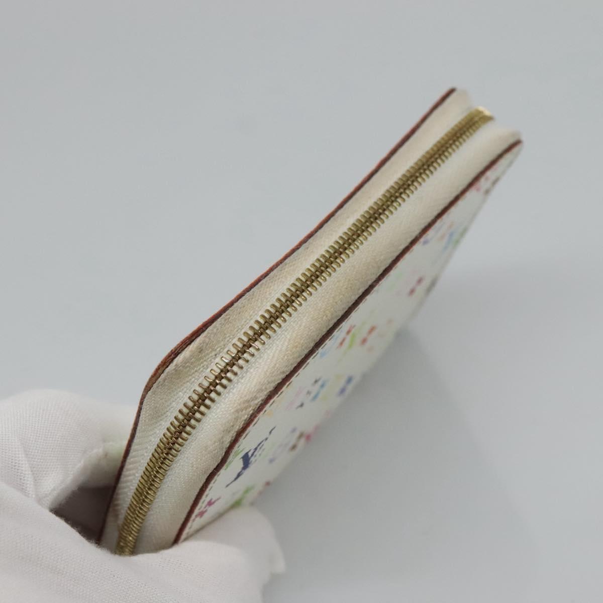 LOUIS VUITTON Monogram Multicolor Zippy Coin Purse White M93741 LV Auth 126806