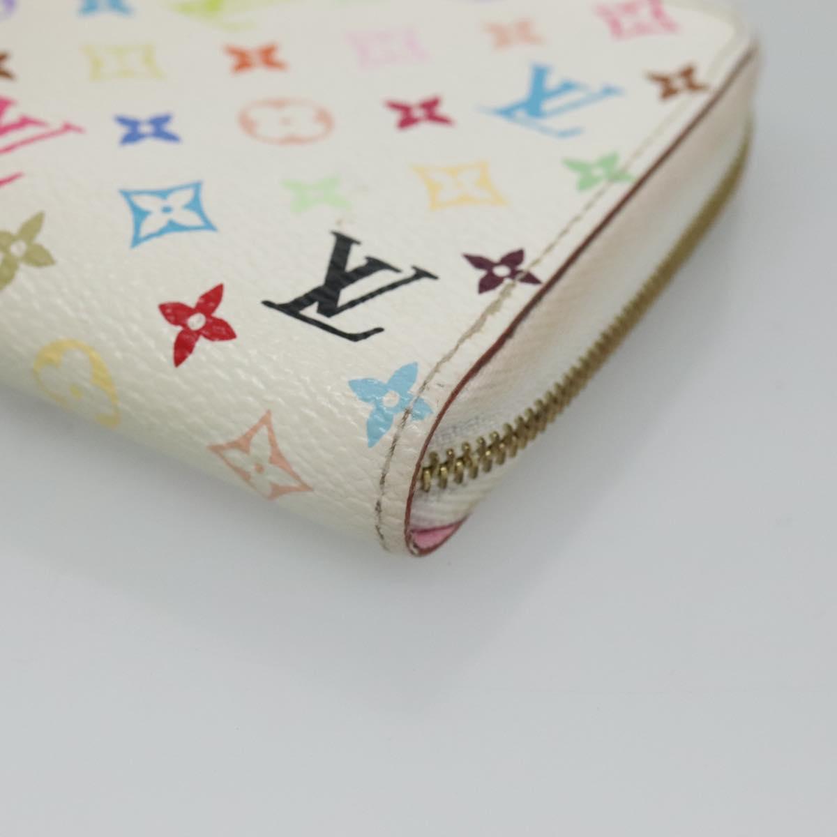 LOUIS VUITTON Monogram Multicolor Zippy Coin Purse White M93741 LV Auth 126806