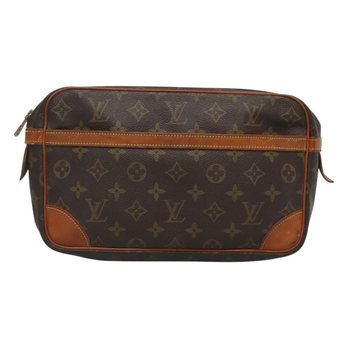 LOUIS VUITTON Monogram Compiegne 28 Clutch Bag M51845 LV Auth 126878