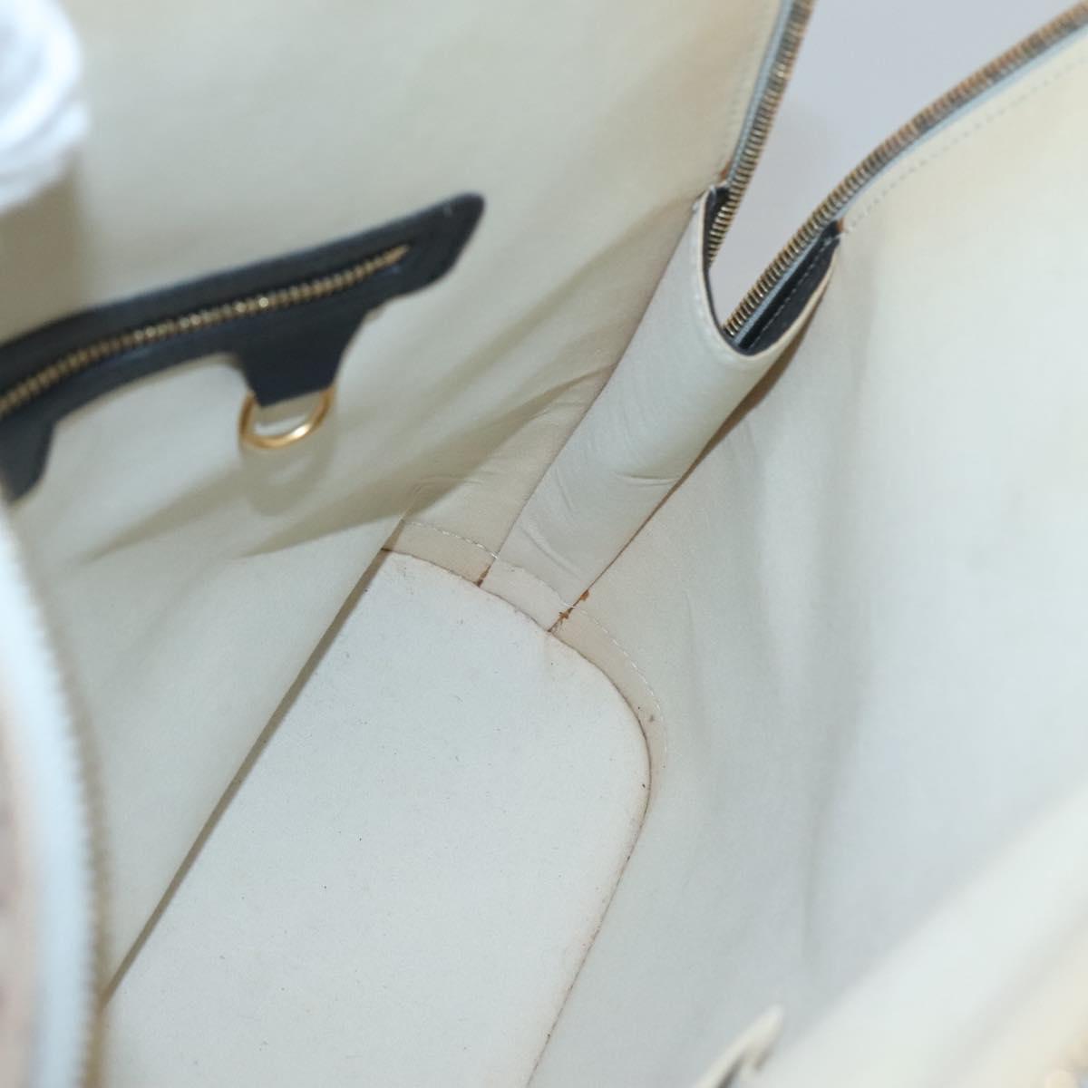 LOUIS VUITTON Monogram Mini Alma Haut Hand Bag Blue M92202 LV Auth 126892