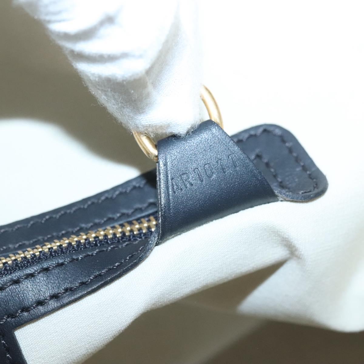 LOUIS VUITTON Monogram Mini Alma Haut Hand Bag Blue M92202 LV Auth 126892