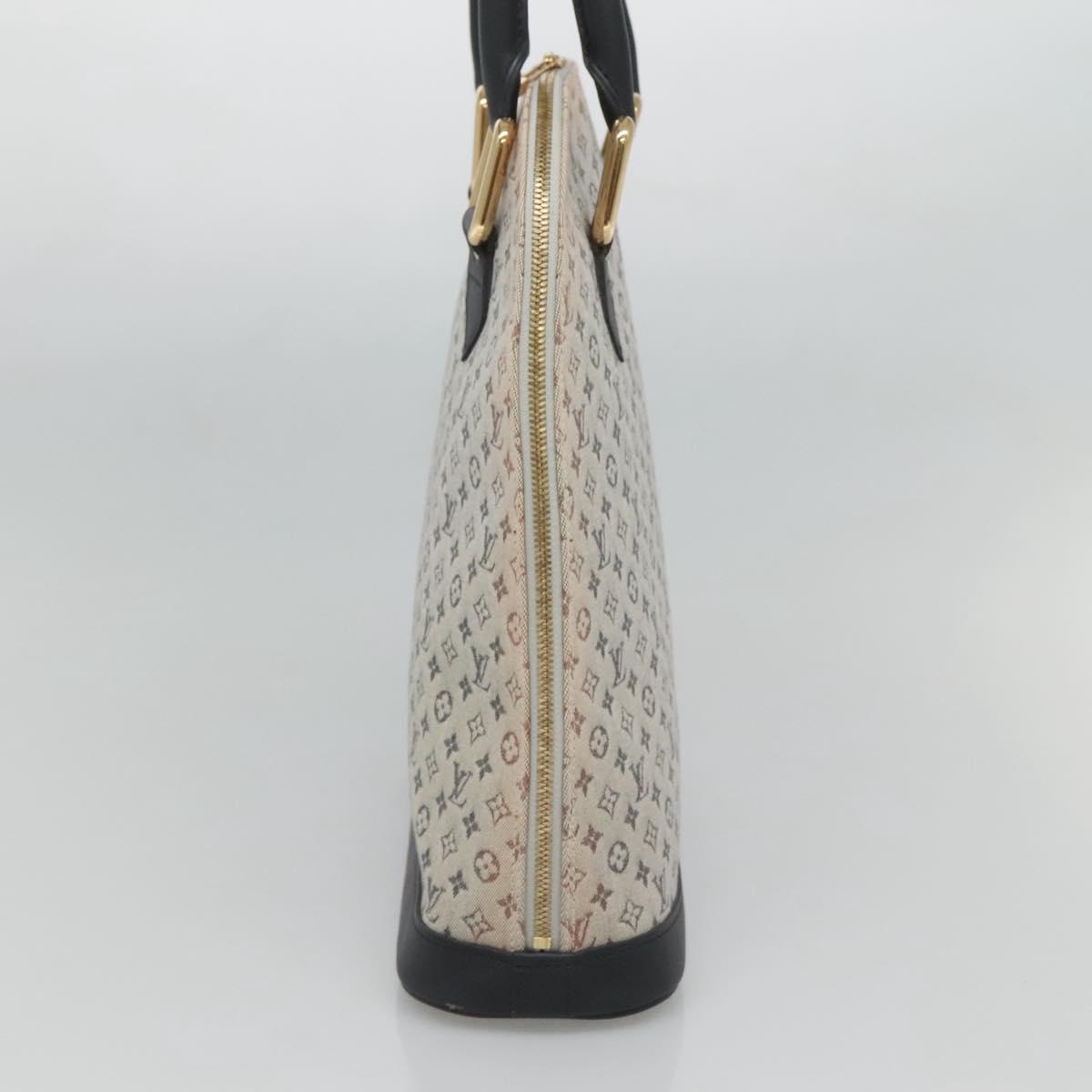 LOUIS VUITTON Monogram Mini Alma Haut Hand Bag Blue M92202 LV Auth 126892