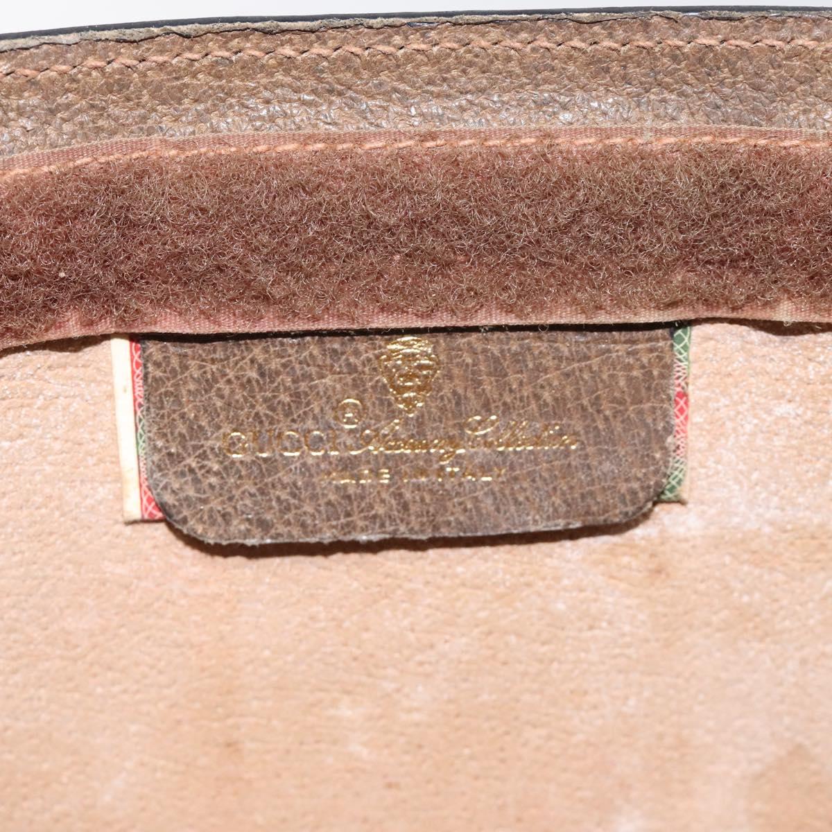 GUCCI GG Supreme Web Sherry Line Clutch Bag PVC Beige Red 89 01 002 Auth 126899