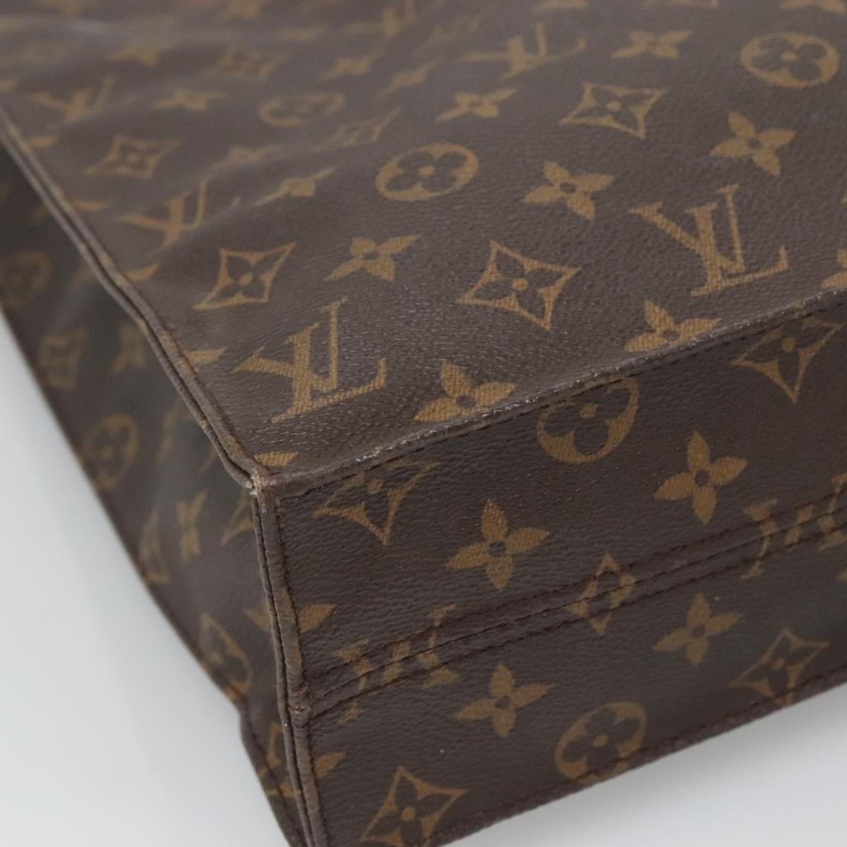 LOUIS VUITTON Monogram Sac Plat Hand Bag M51140 LV Auth 126904