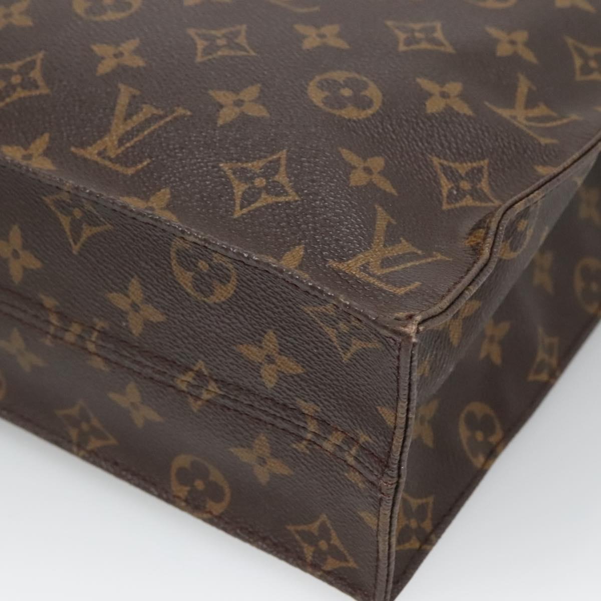 LOUIS VUITTON Monogram Sac Plat Hand Bag M51140 LV Auth 126904