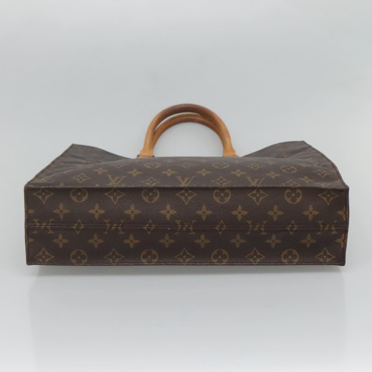 LOUIS VUITTON Monogram Sac Plat Hand Bag M51140 LV Auth 126904