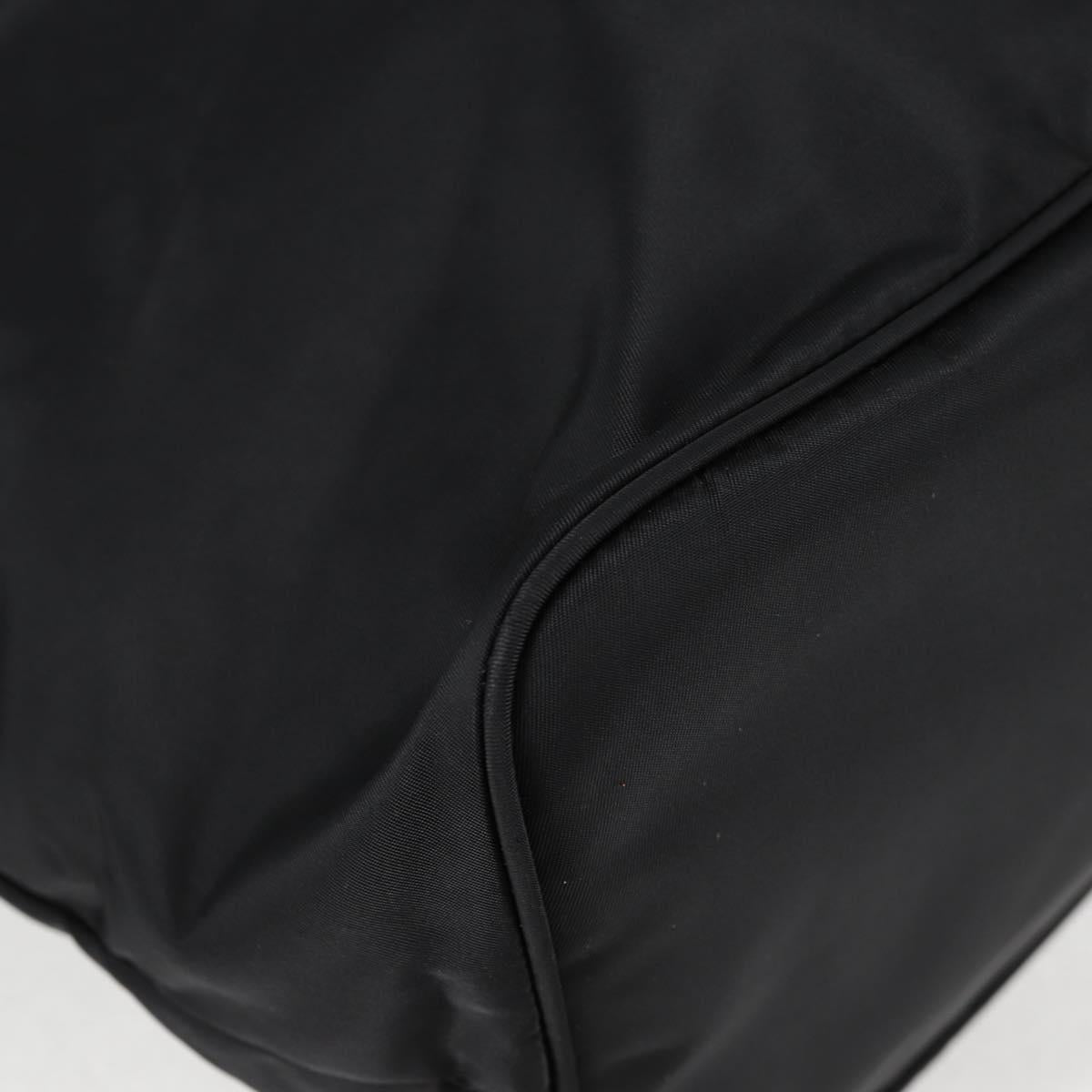 PRADA Tote Bag Nylon 2way Black Gold Auth 126914V