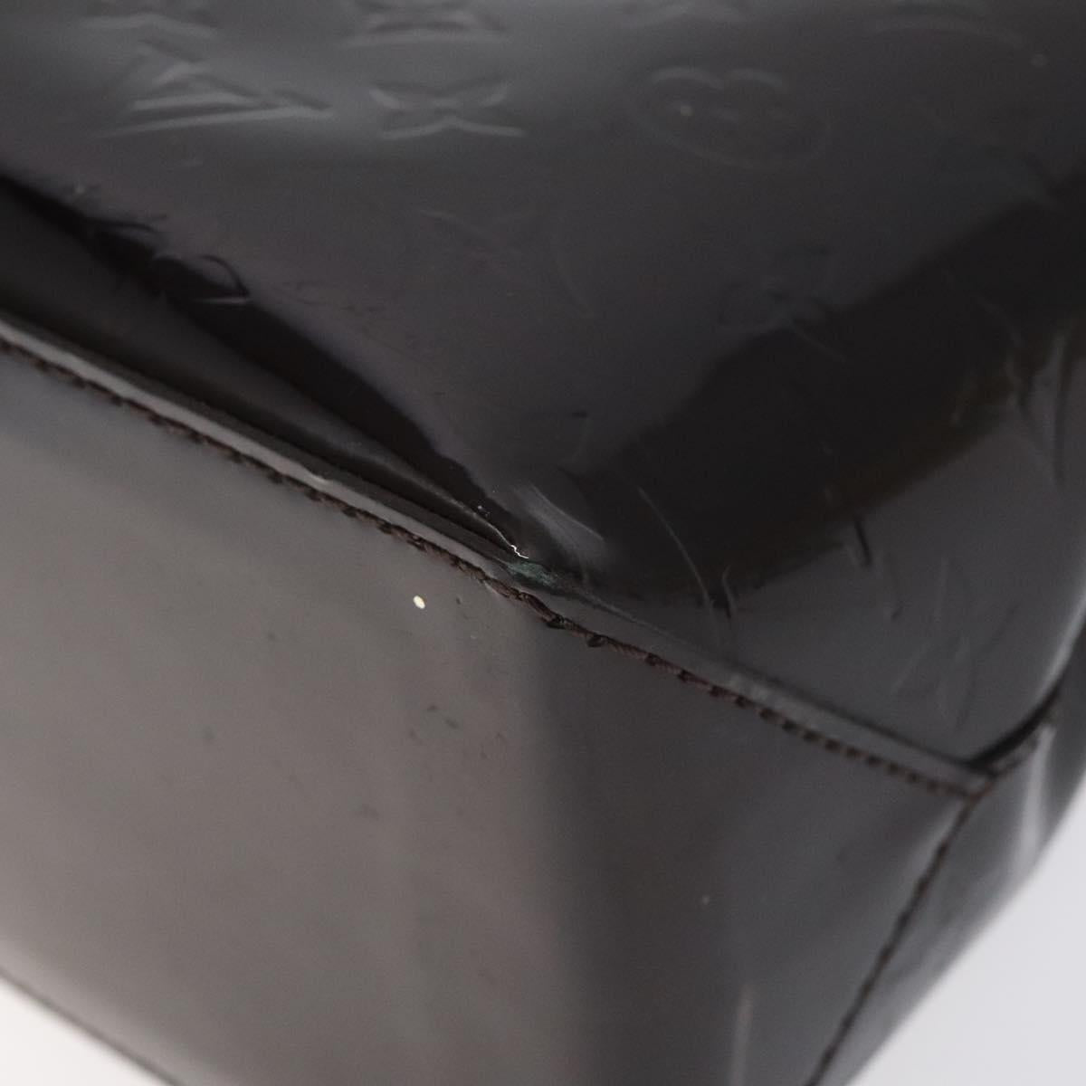 LOUIS VUITTON Monogram Vernis Wilshire PM Hand Bag Amarante M93641 Auth 126925