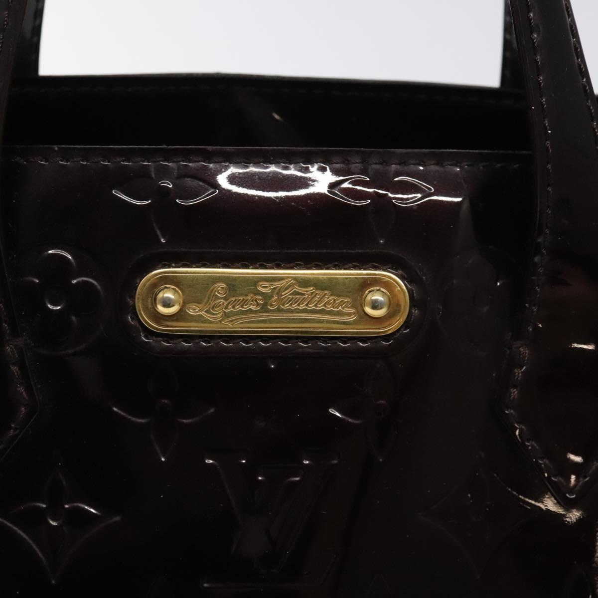 LOUIS VUITTON Monogram Vernis Wilshire PM Hand Bag Amarante M93641 Auth 126925