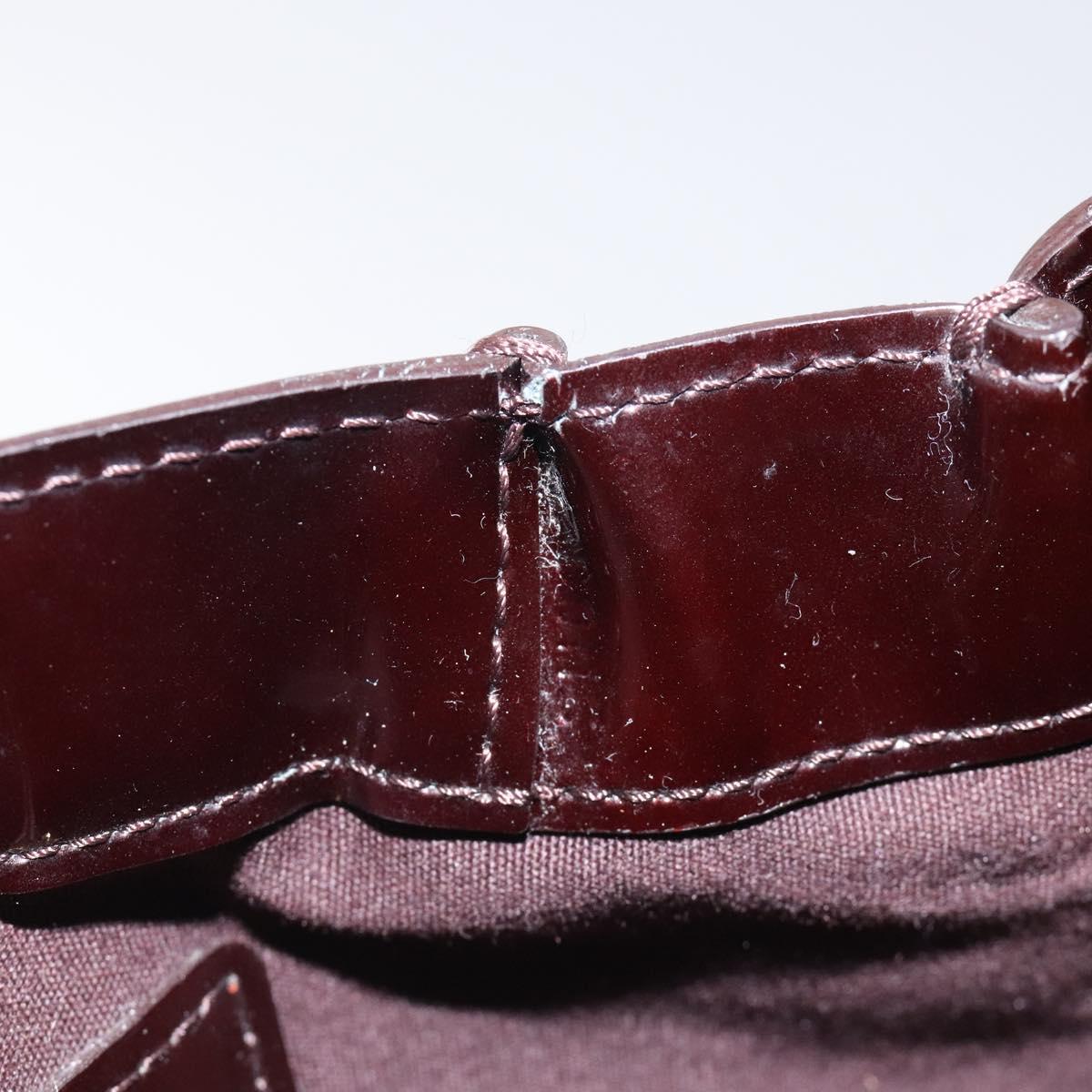 LOUIS VUITTON Monogram Vernis Wilshire PM Hand Bag Amarante M93641 Auth 126925