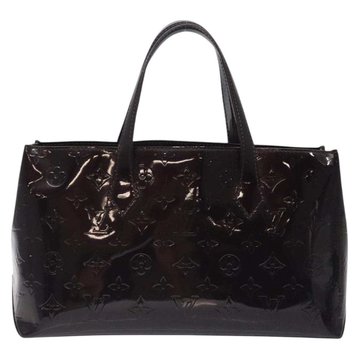 LOUIS VUITTON Monogram Vernis Wilshire PM Hand Bag Amarante M93641 Auth 126925