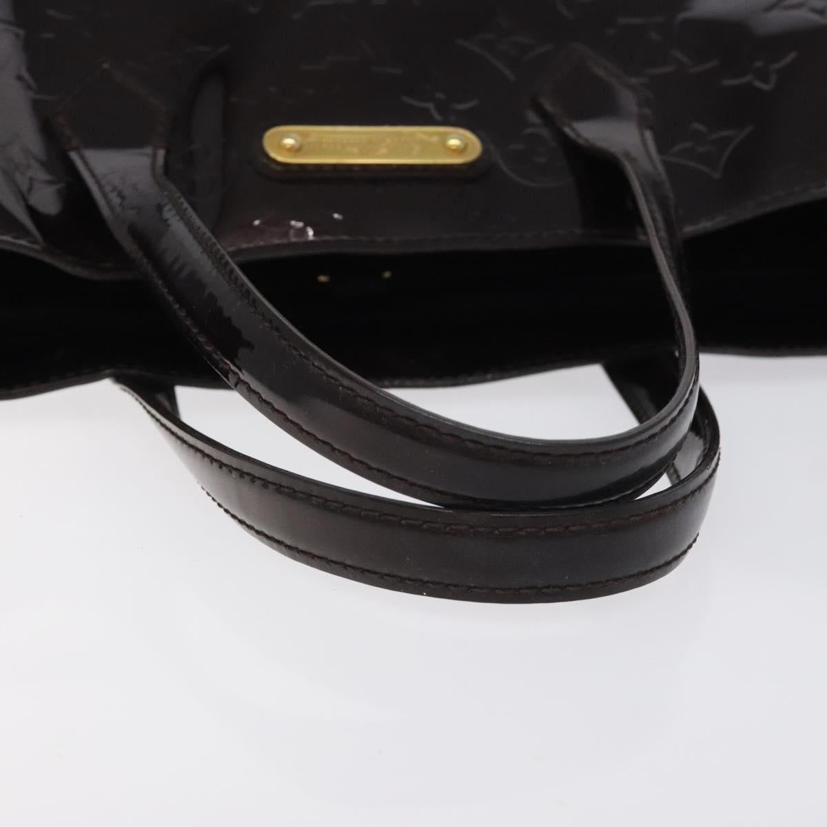 LOUIS VUITTON Monogram Vernis Wilshire PM Hand Bag Amarante M93641 Auth 126925