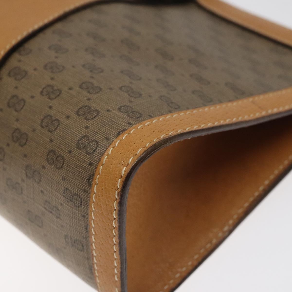 GUCCI Micro GG Supreme Web Sherry Line Bag PVC Beige 156 01 032 Auth 126935