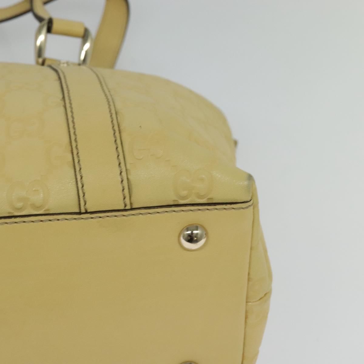 GUCCI GG Canvas Guccissima Abbey Tote Bag Leather Yellow Gold 141470 Auth 126950