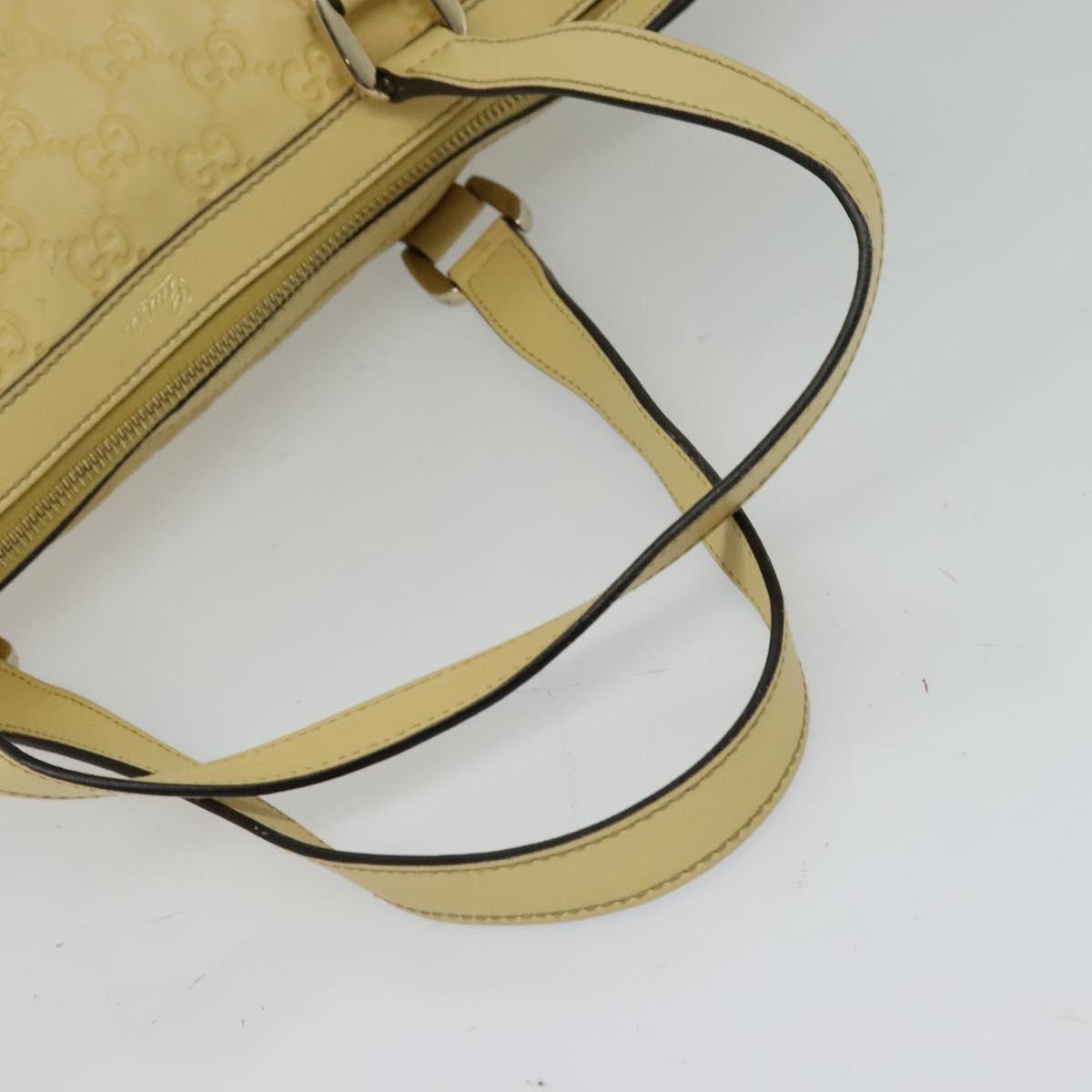 GUCCI GG Canvas Guccissima Abbey Tote Bag Leather Yellow Gold 141470 Auth 126950