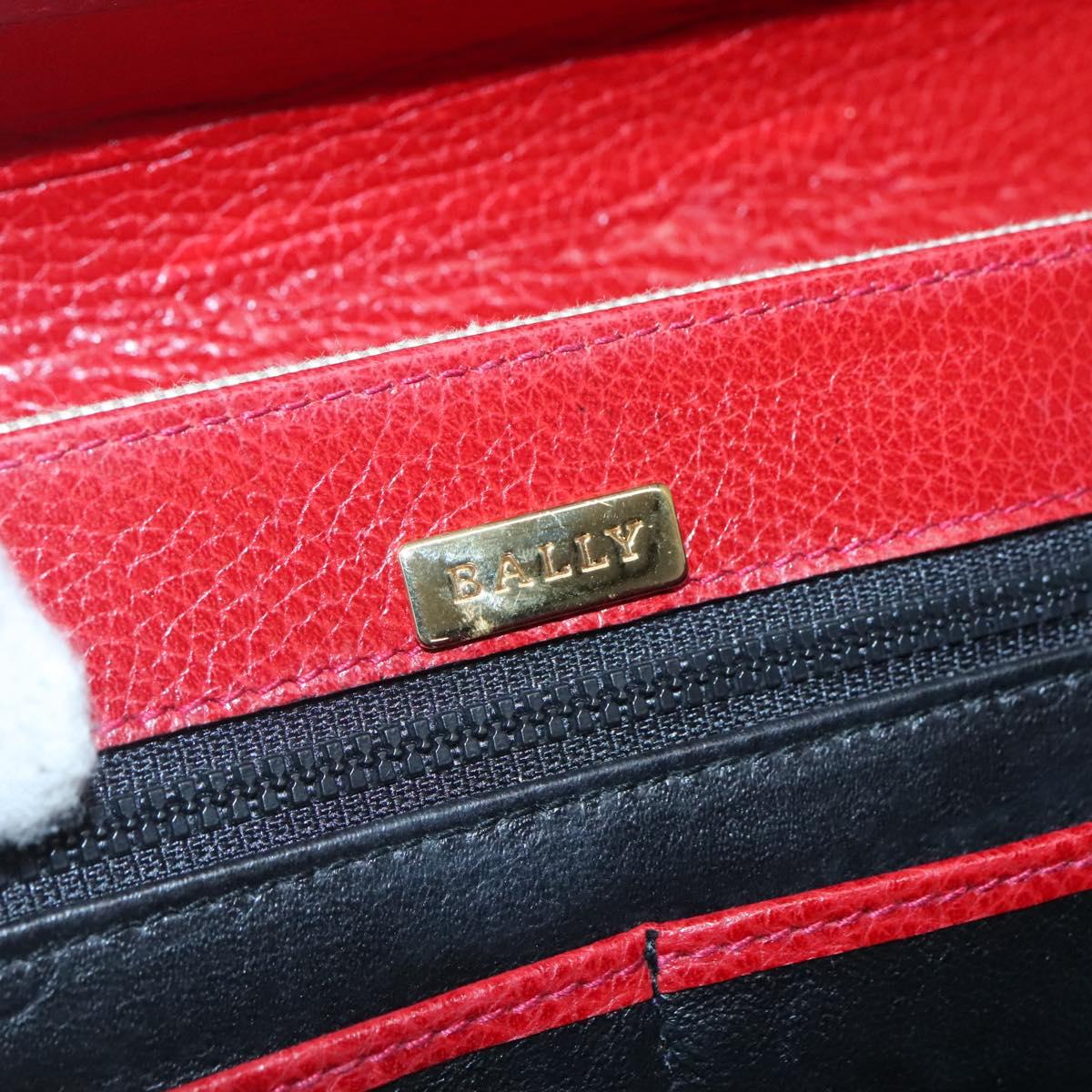 BALLY Hand Bag Canvas 2way Beige Gold Auth 126979