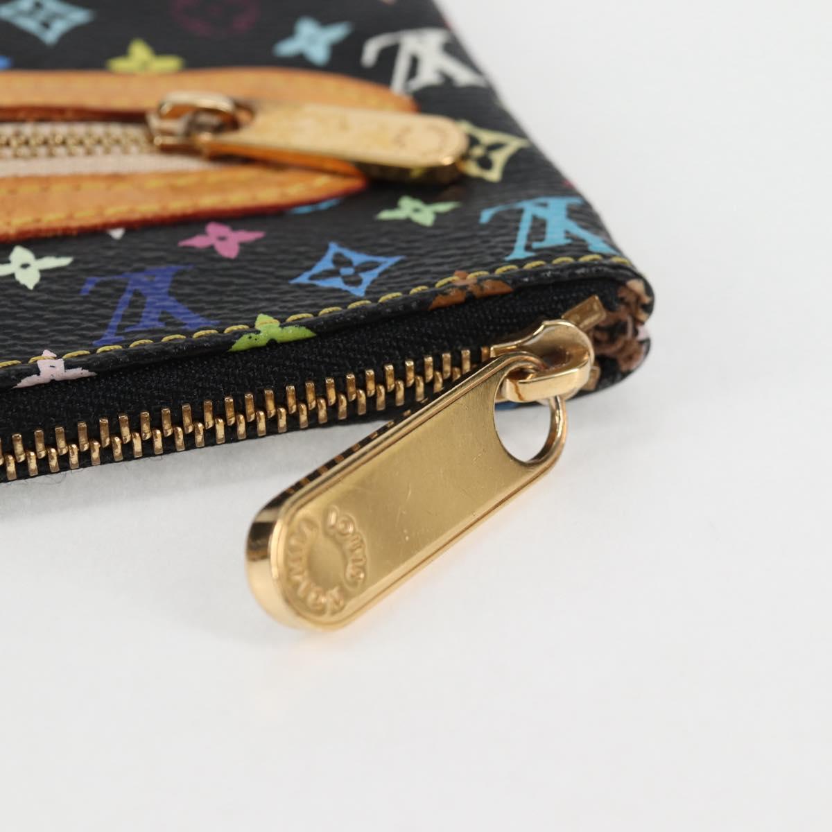 LOUIS VUITTON Monogram Multicolor Pochette GM Pouch Black M60027 LV Auth 127036V