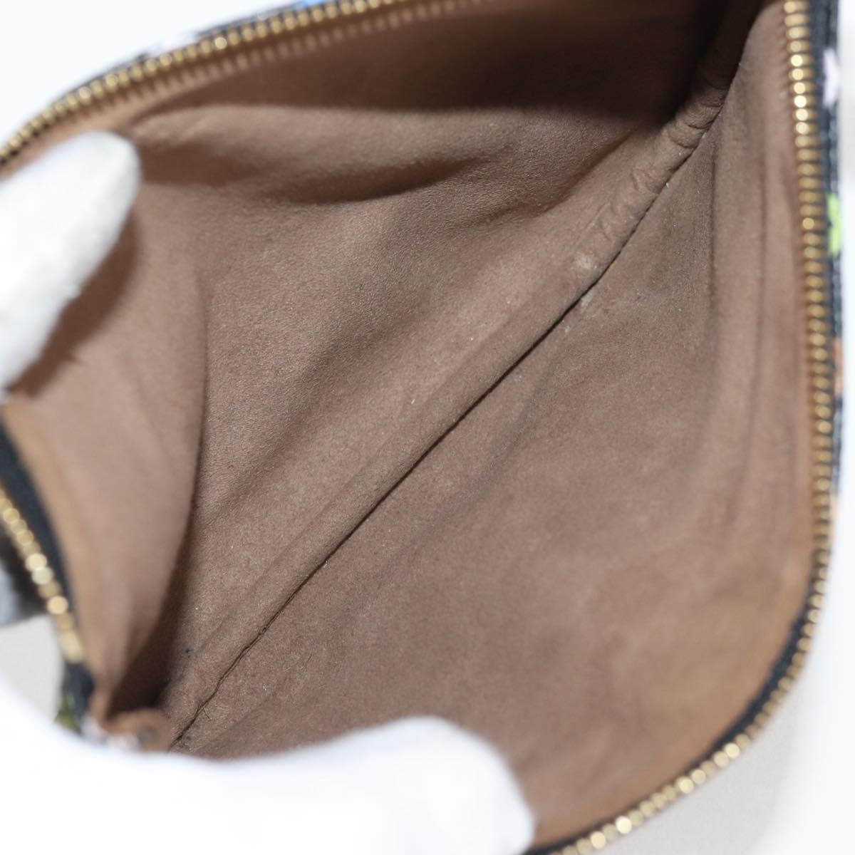 LOUIS VUITTON Monogram Multicolor Pochette GM Pouch Black M60027 LV Auth 127036V