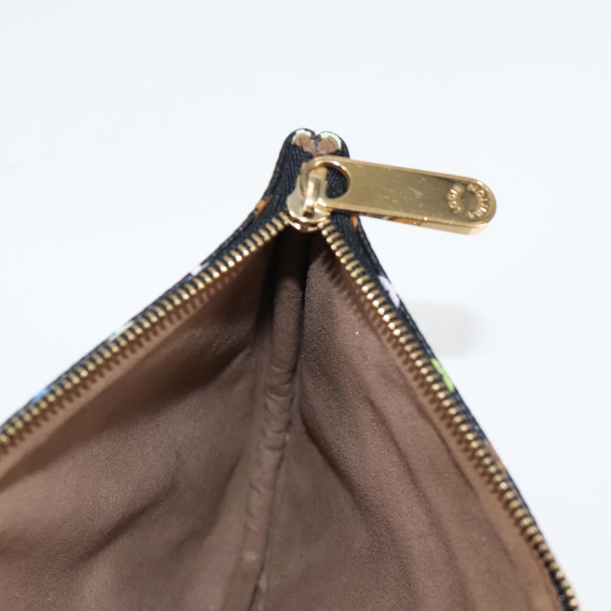 LOUIS VUITTON Monogram Multicolor Pochette GM Pouch Black M60027 LV Auth 127036V