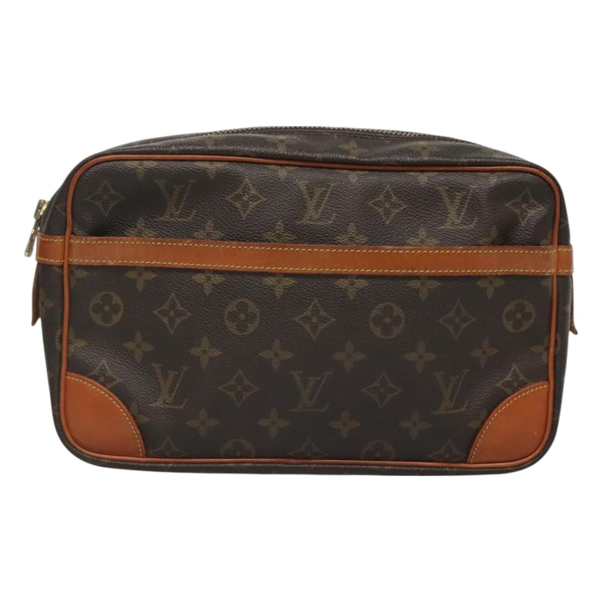 LOUIS VUITTON Monogram Compiegne 28 Clutch Bag M51845 LV Auth 127055