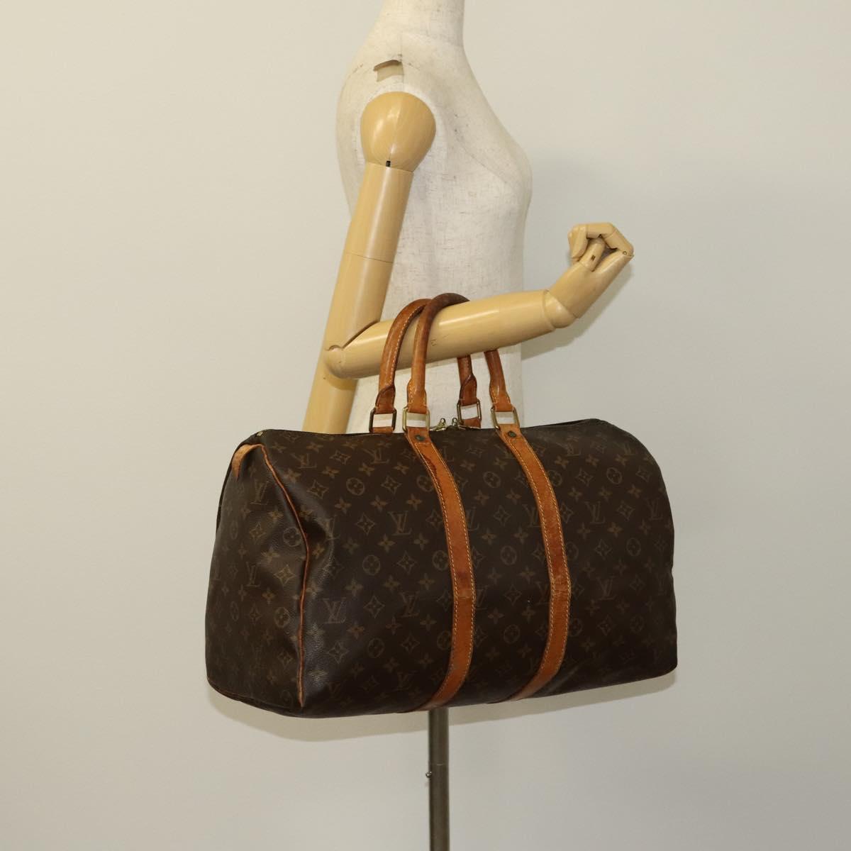 LOUIS VUITTON Monogram Keepall 45 Boston Bag M41428 LV Auth 127056