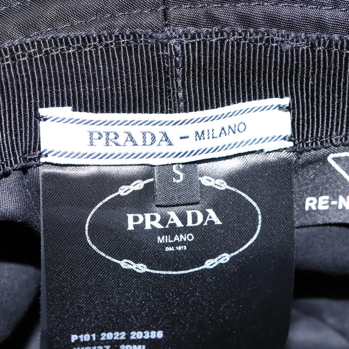 PRADA Bucket Hat Nylon S Black Auth 127060