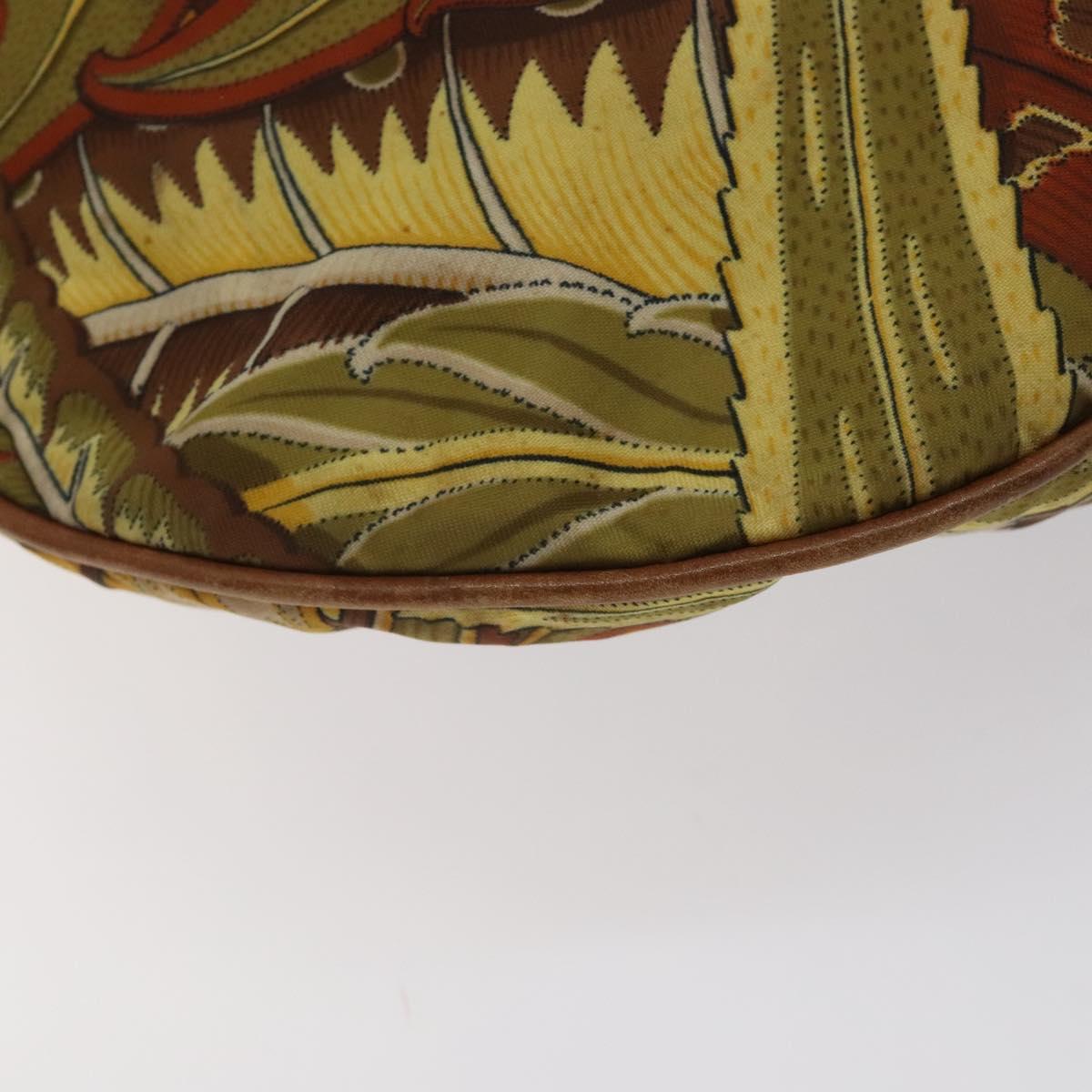 Salvatore Ferragamo Animal Shoulder Bag Canvas Brown Gold Auth 127061