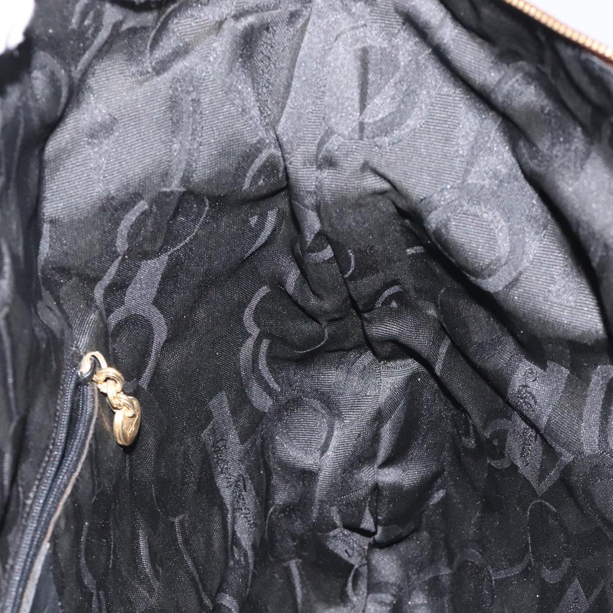 Salvatore Ferragamo Animal Shoulder Bag Canvas Brown Gold Auth 127061