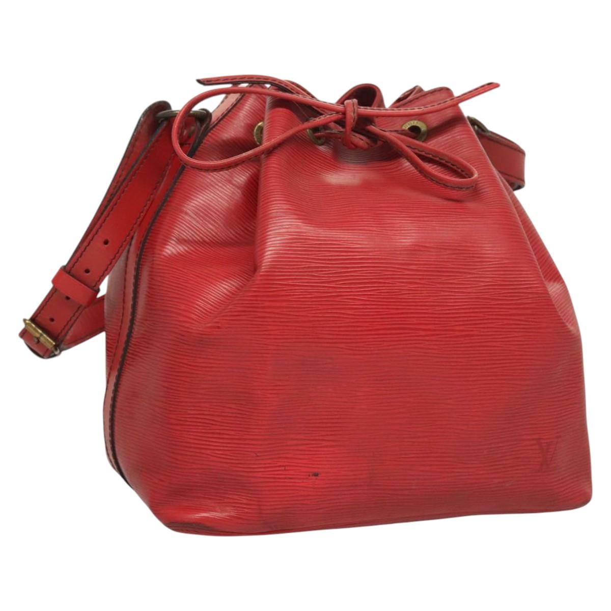 LOUIS VUITTON Epi Petit Noe Shoulder Bag Red M44107 LV Auth 127112