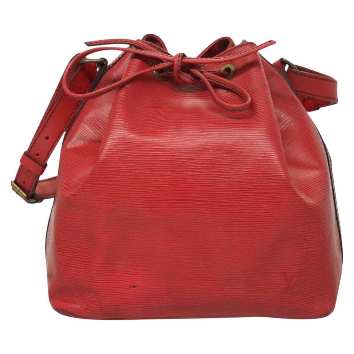 LOUIS VUITTON Epi Petit Noe Shoulder Bag Red M44107 LV Auth 127112