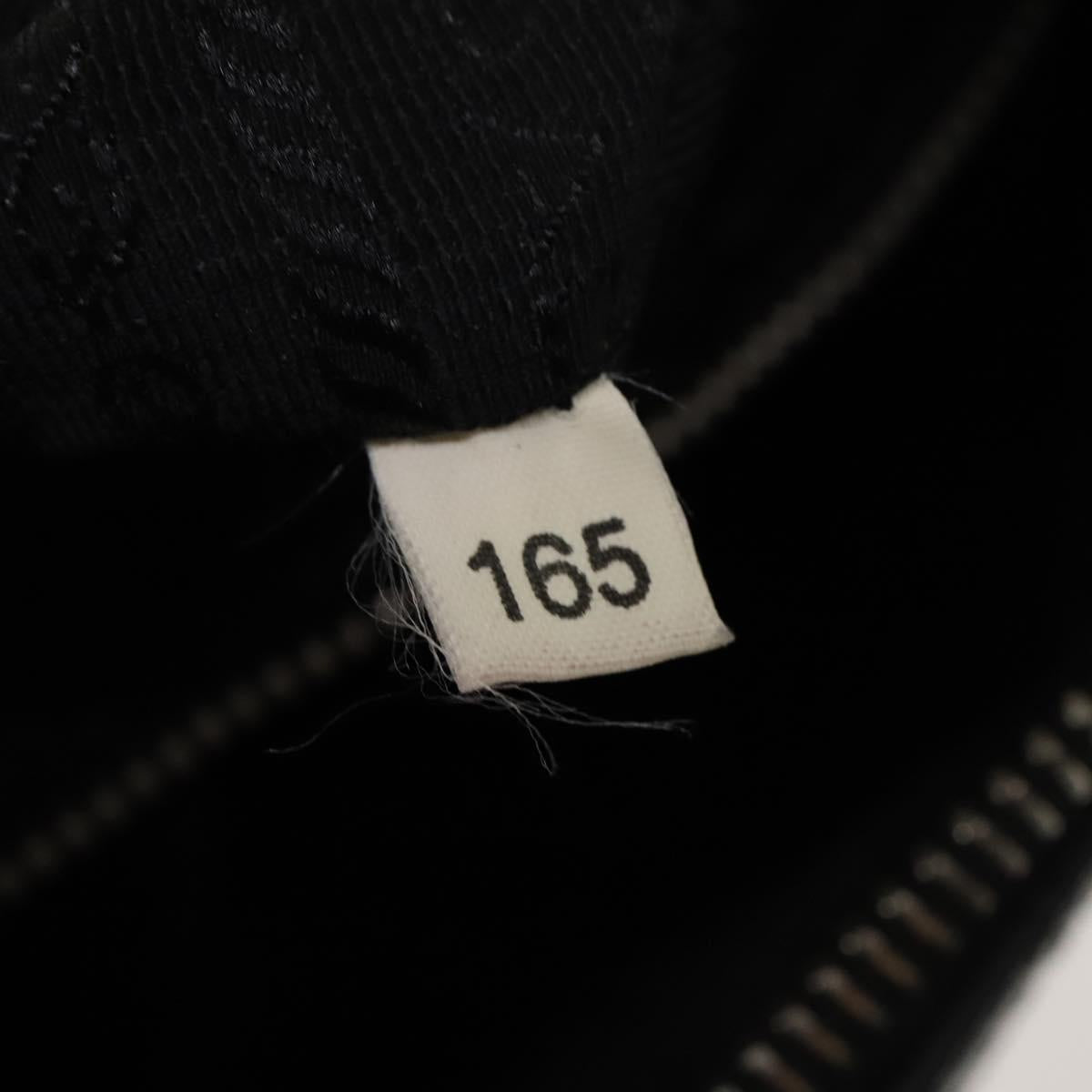 PRADA Shoulder Bag Nylon Black Silver Auth 127117