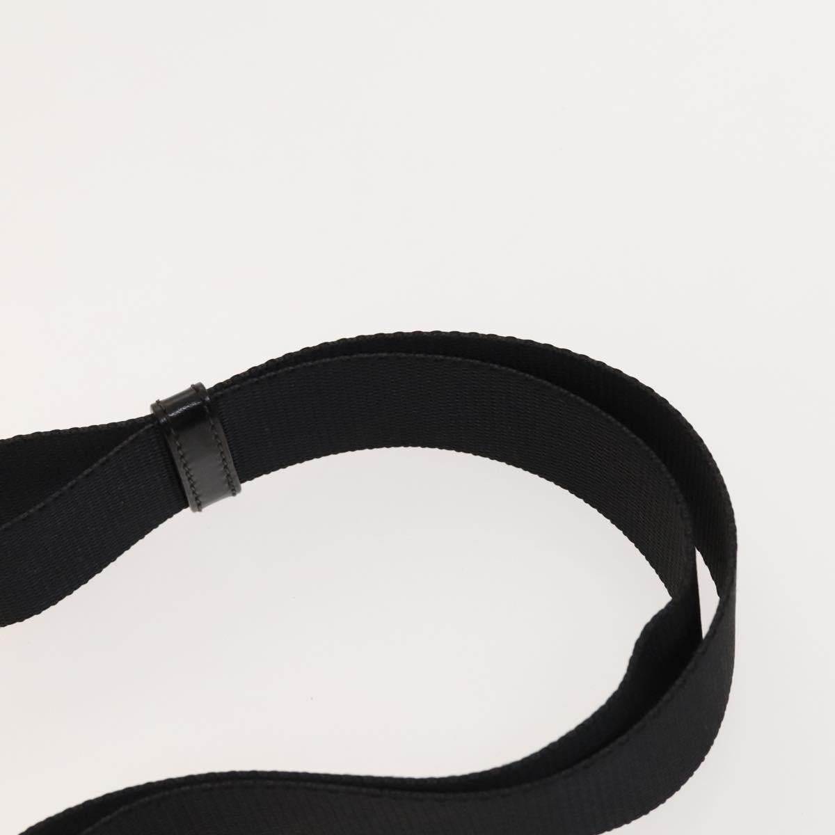 PRADA Shoulder Bag Nylon Black Silver Auth 127117