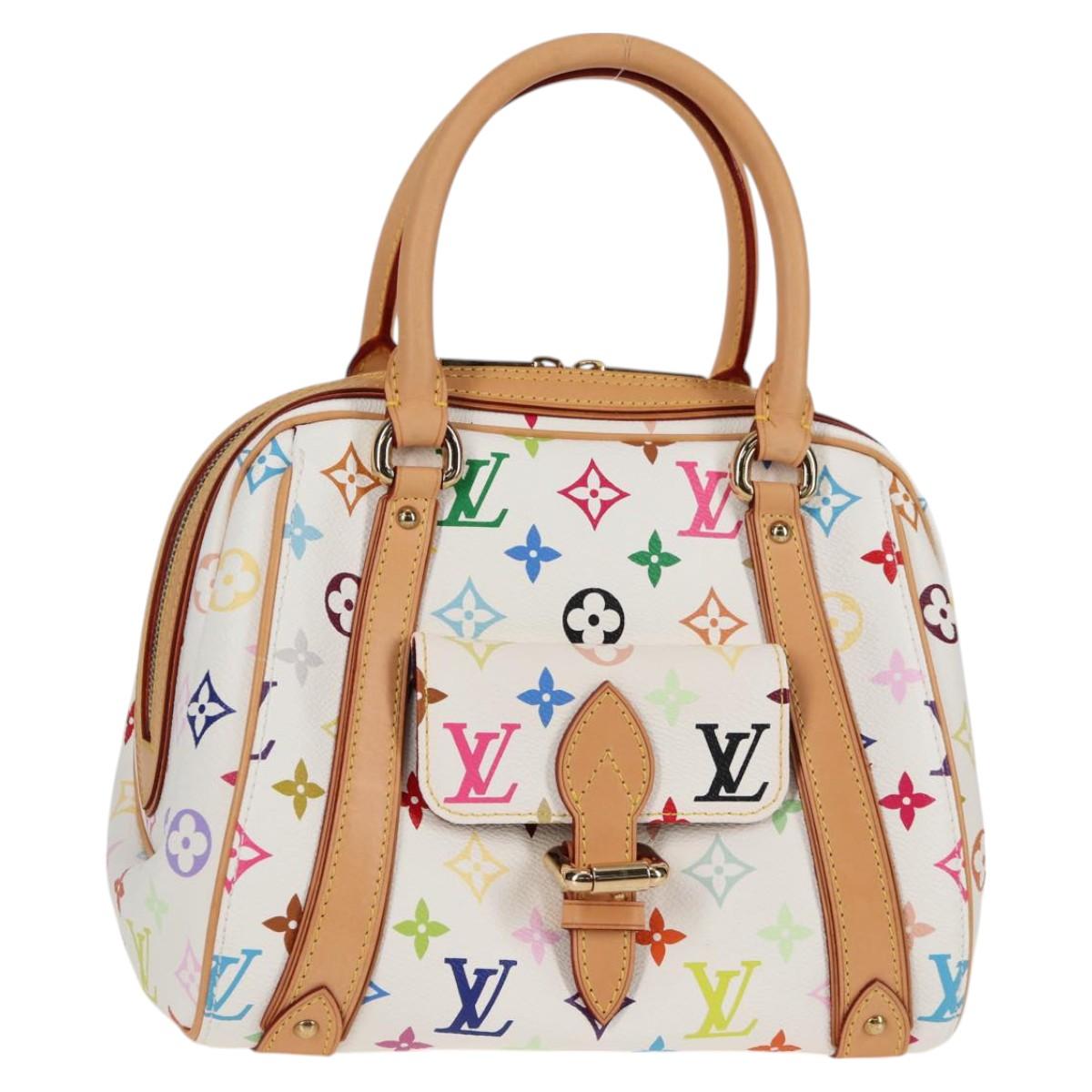 LOUIS VUITTON Monogram Multicolor Priscilla Hand Bag White M40096 Auth 127133SAV