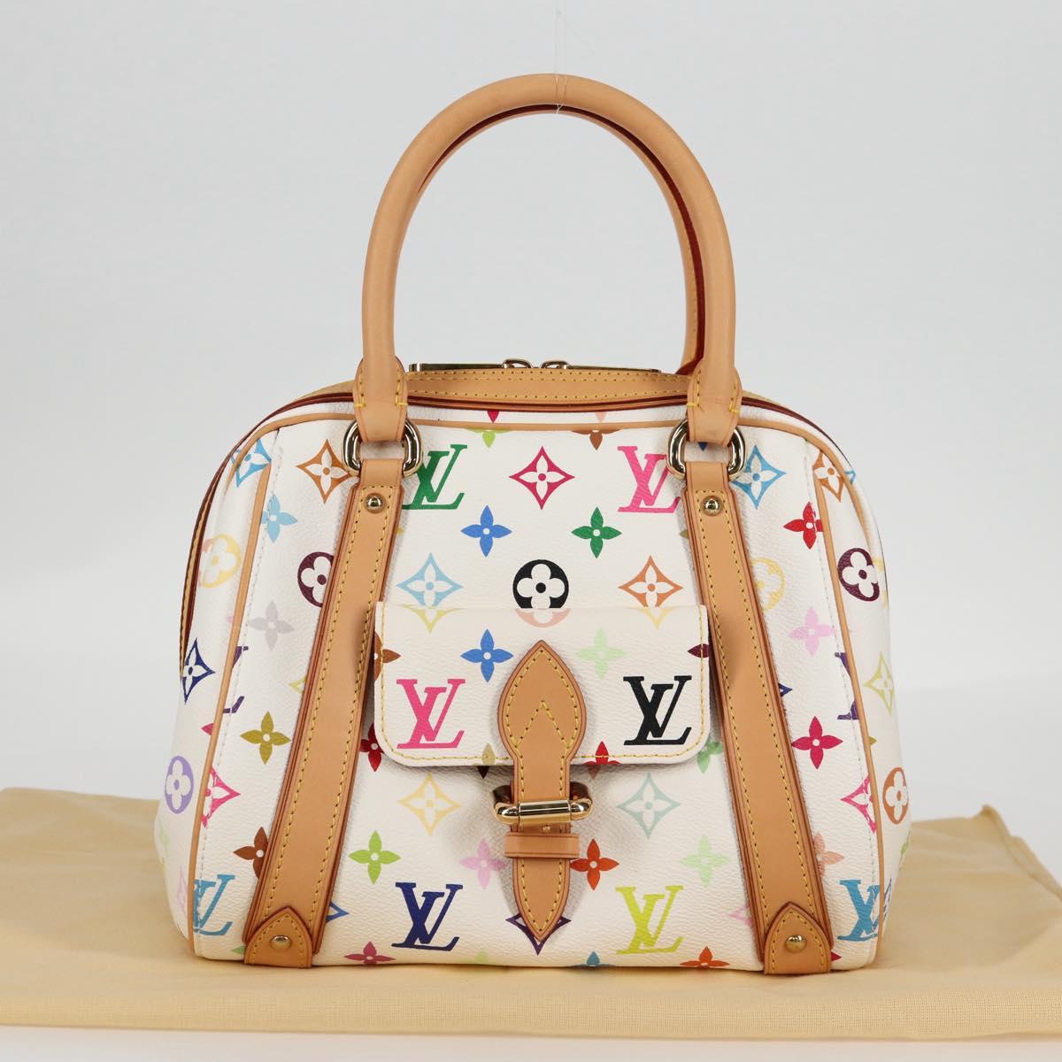LOUIS VUITTON Monogram Multicolor Priscilla Hand Bag White M40096 Auth 127133SAV