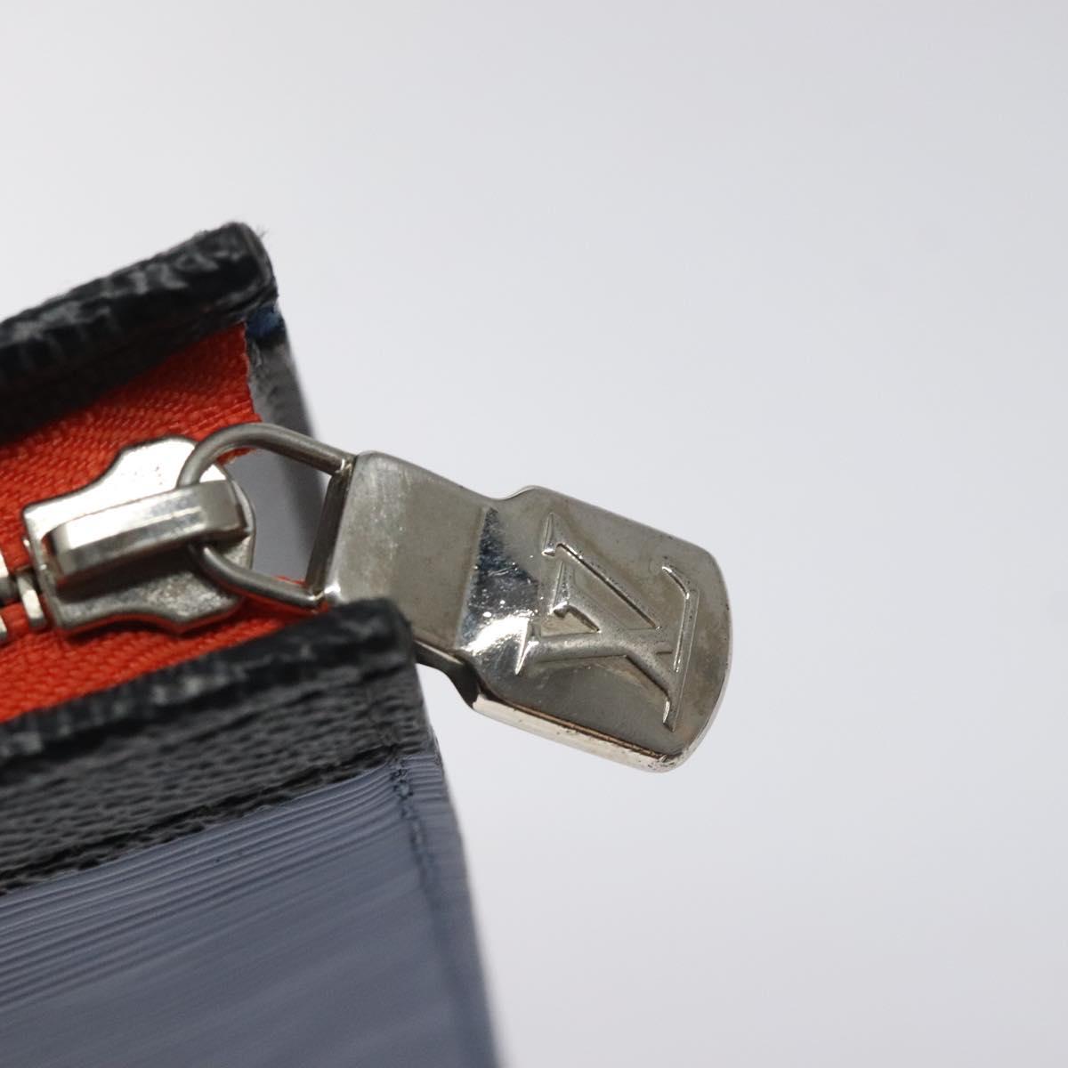 LOUIS VUITTON Epi Pochette Voyager MM Pouch Blue M62912 LV Auth 127163