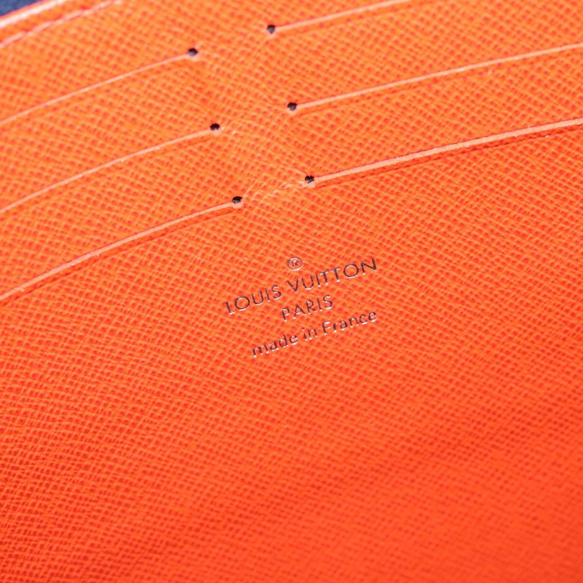 LOUIS VUITTON Epi Pochette Voyager MM Pouch Blue M62912 LV Auth 127163