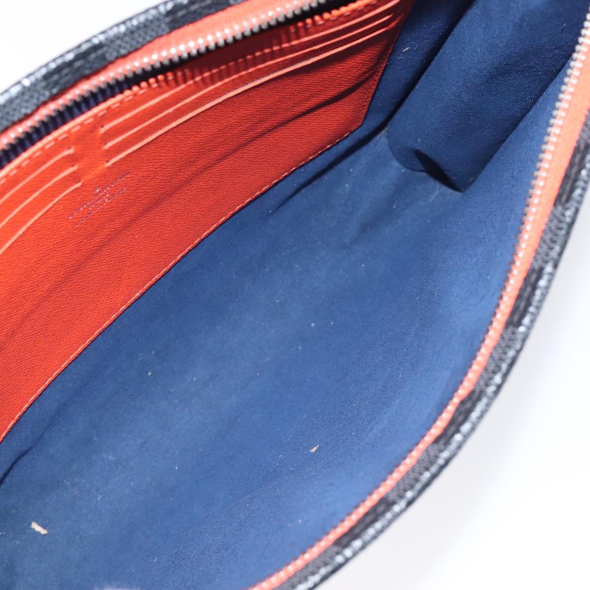 LOUIS VUITTON Epi Pochette Voyager MM Pouch Blue M62912 LV Auth 127163