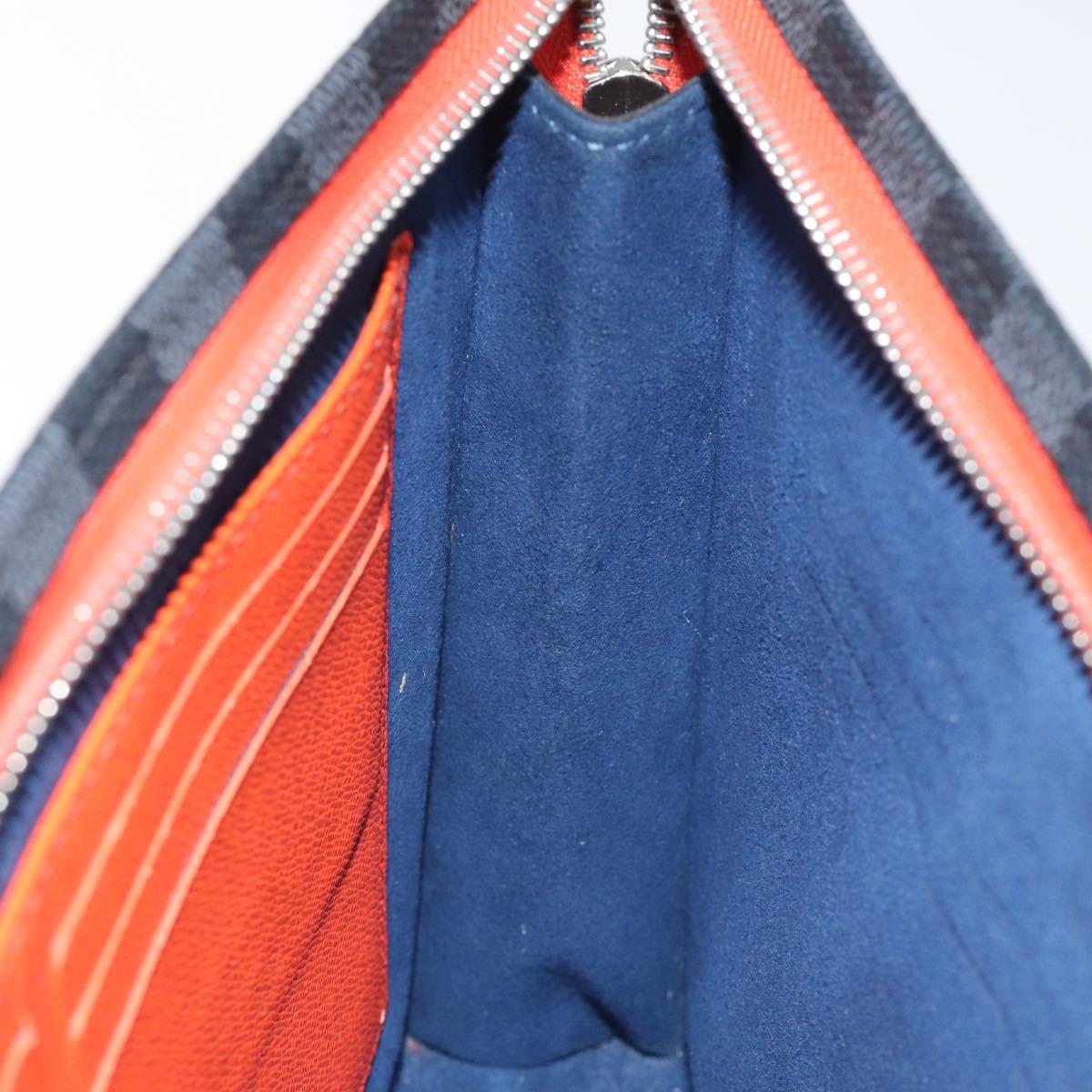 LOUIS VUITTON Epi Pochette Voyager MM Pouch Blue M62912 LV Auth 127163