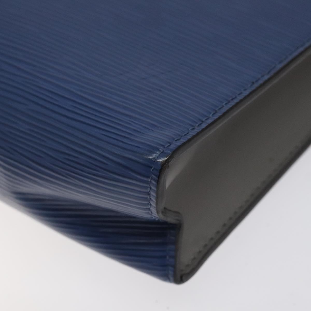 LOUIS VUITTON Epi Pochette Voyager MM Pouch Blue M62912 LV Auth 127163