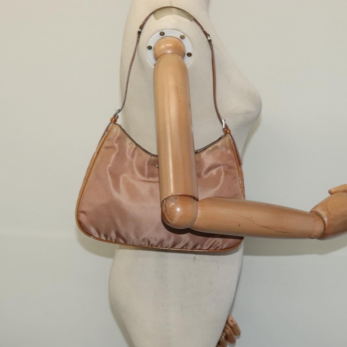 PRADA Shoulder Bag Nylon Brown Auth 127172