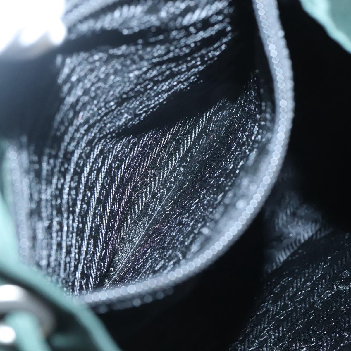 PRADA Backpack Nylon Green Silver Auth 127191