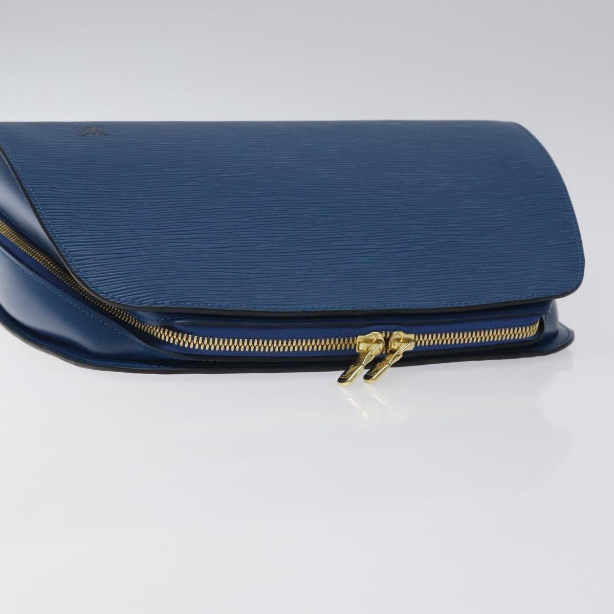 LOUIS VUITTON Epi Dauphine GM Pouch Blue M48435 LV Auth 127205