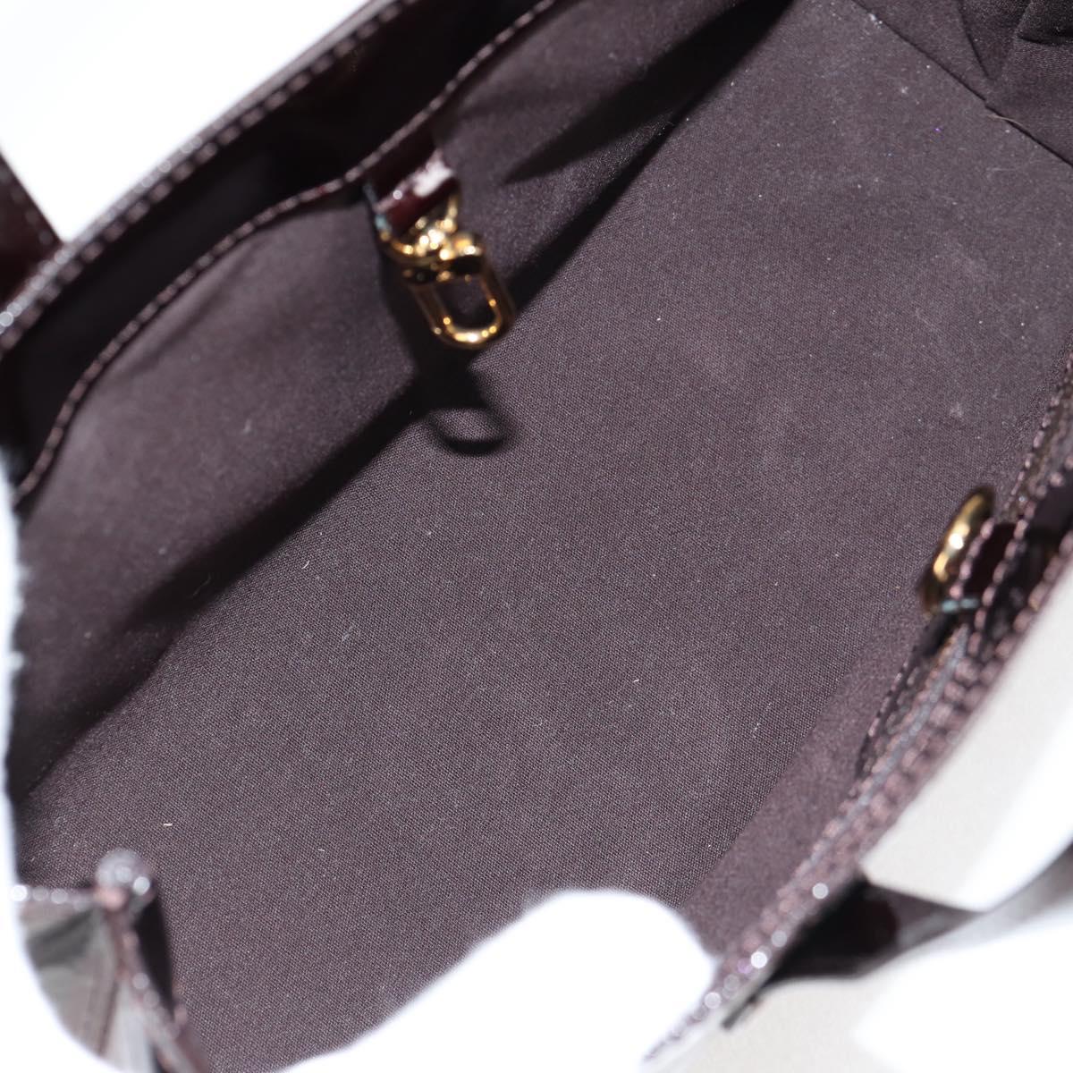 LOUIS VUITTON Vernis Rayure Wilshire PM Bag Pomme D'amour M91701 LV Auth 127206V