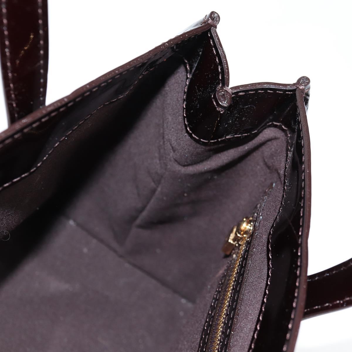 LOUIS VUITTON Vernis Rayure Wilshire PM Bag Pomme D'amour M91701 LV Auth 127206V