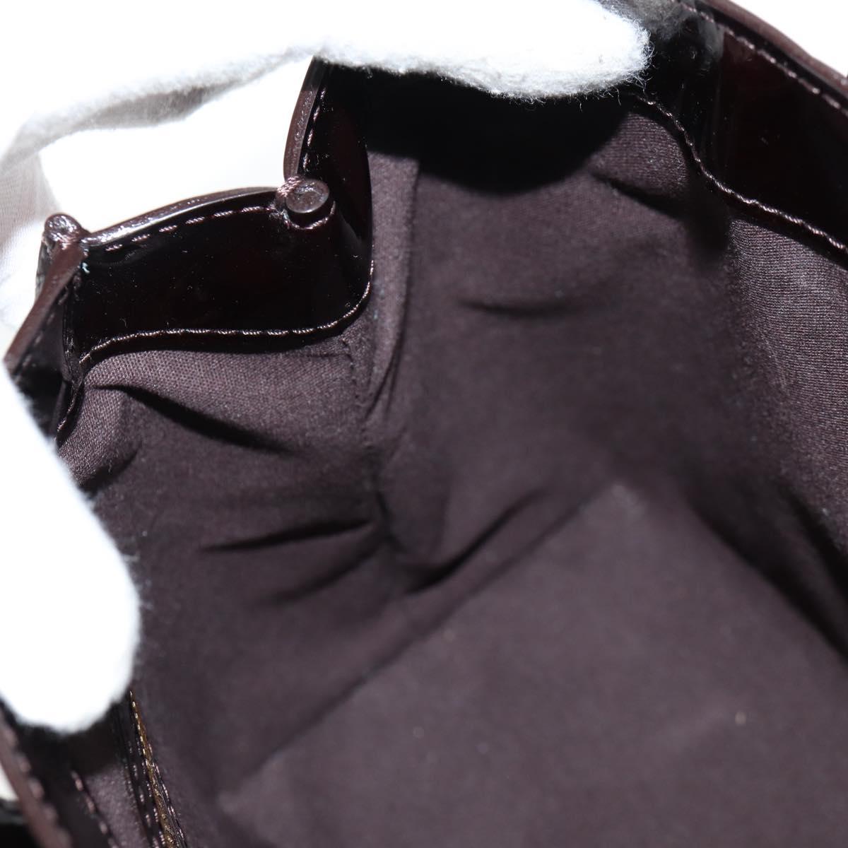 LOUIS VUITTON Vernis Rayure Wilshire PM Bag Pomme D'amour M91701 LV Auth 127206V