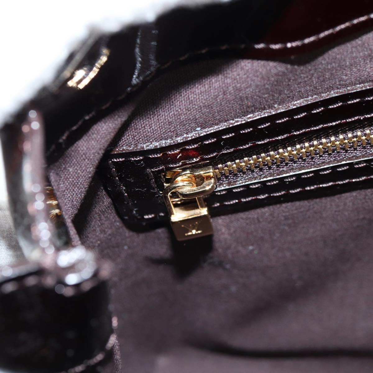 LOUIS VUITTON Vernis Rayure Wilshire PM Bag Pomme D'amour M91701 LV Auth 127206V