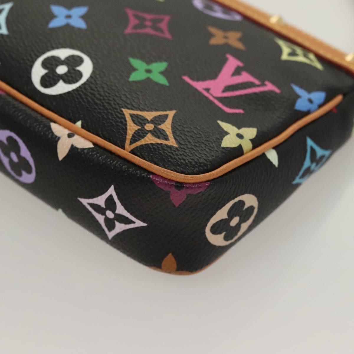LOUIS VUITTON Monogram Multicolor Pochette Accessoires Black M92648 Auth 127223SAV