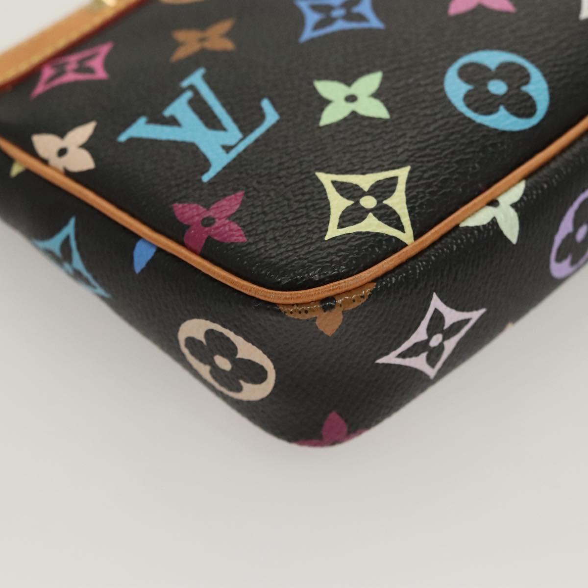 LOUIS VUITTON Monogram Multicolor Pochette Accessoires Black M92648 Auth 127223SAV
